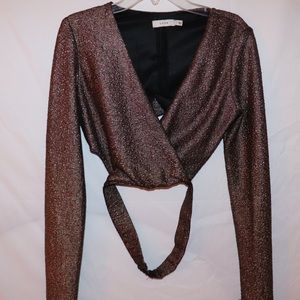 Crop Gold Long sleeve